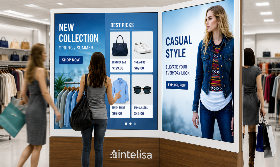 Dynamic digital signage content changing by weather and time of day