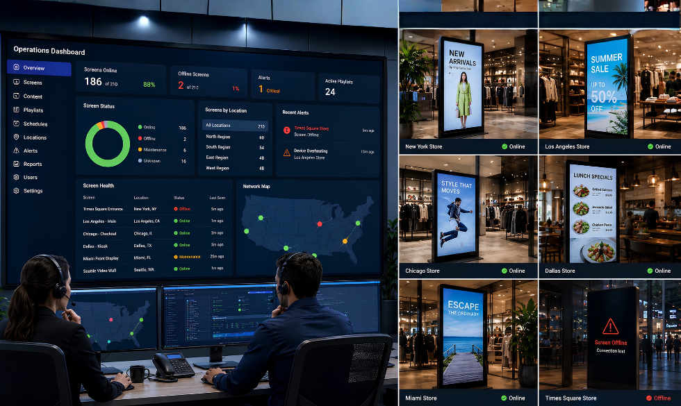 Digital Signage Operations Command Center
