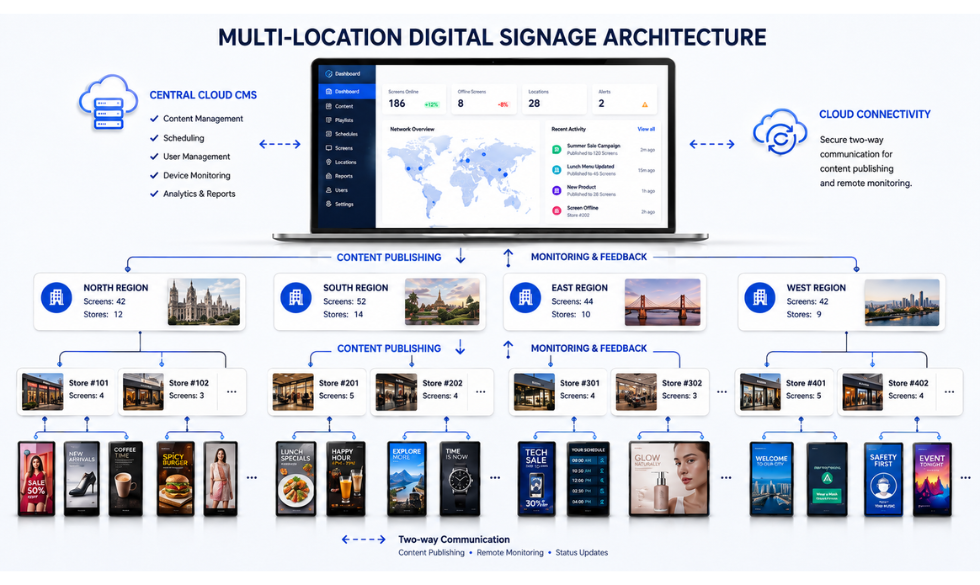 Multi-Location Digital Signage Architecture