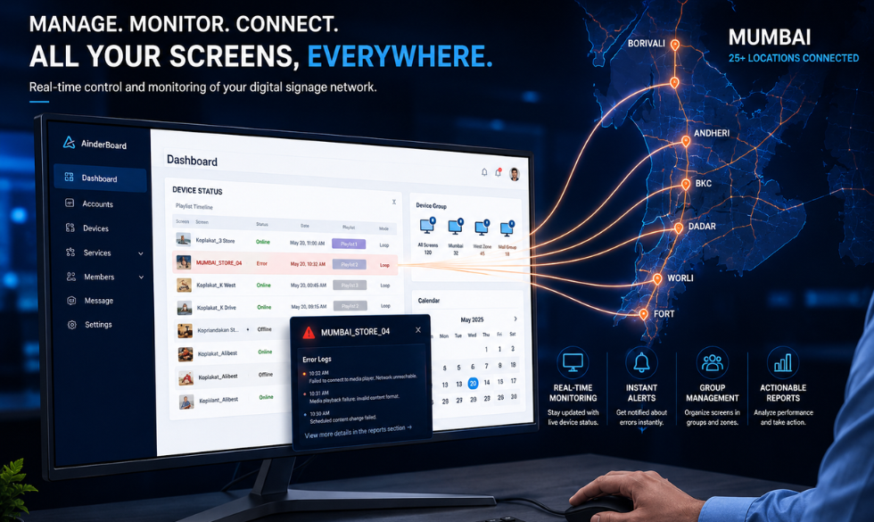 Mumbai Digital Signage Control Dashboard
