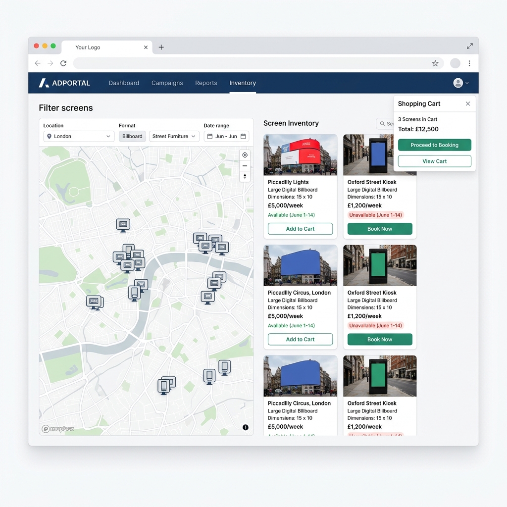 White-Labeled Advertiser Self-Service Portal Interface