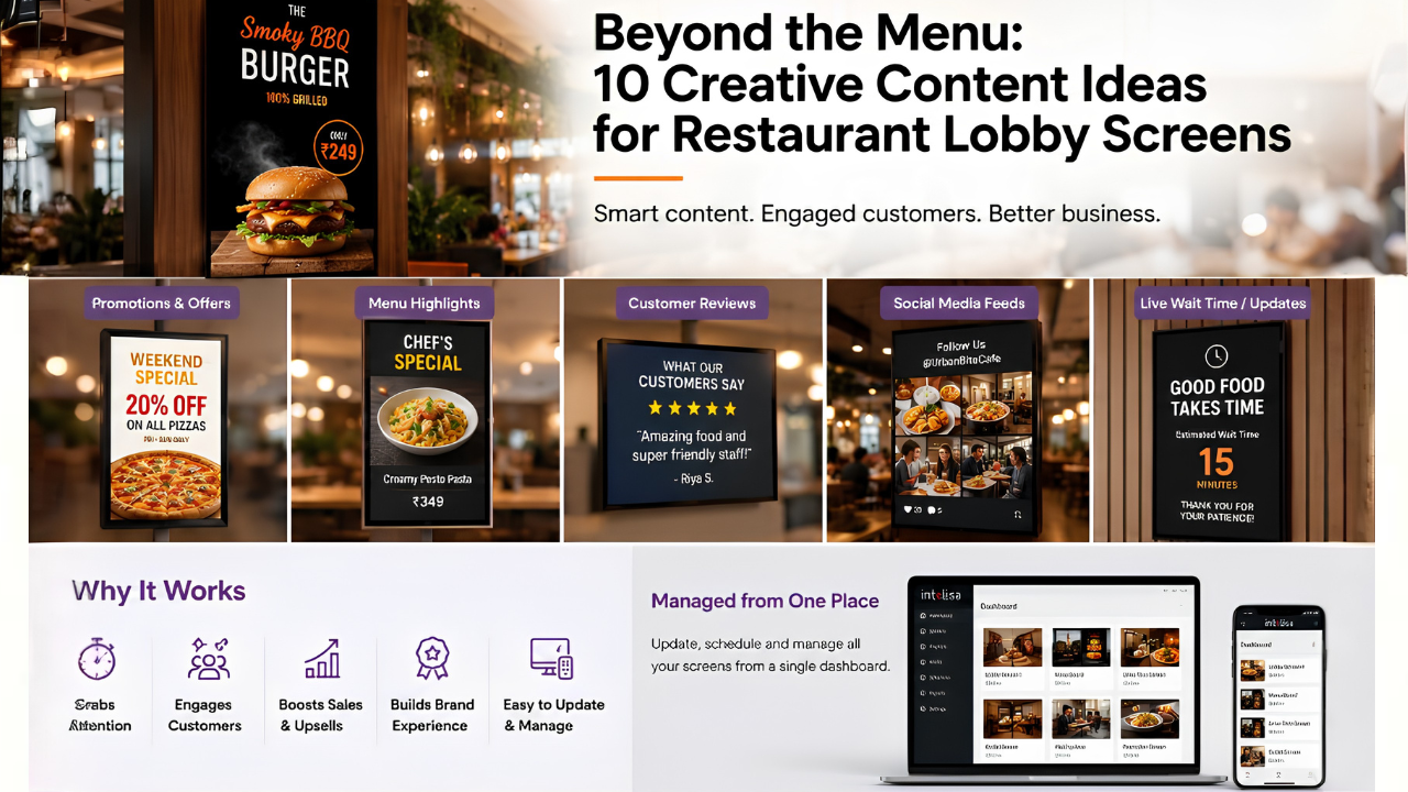 Beyond the Menu 10 Creative Content Ideas for Restaurant Lobby Screens