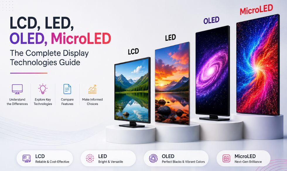 LCD, LED, OLED, MicroLED The Complete Display Technologies Guide