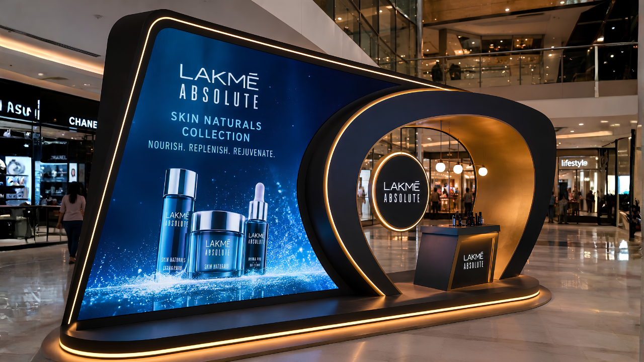 Creative fabricated digital display installation using LED technology
