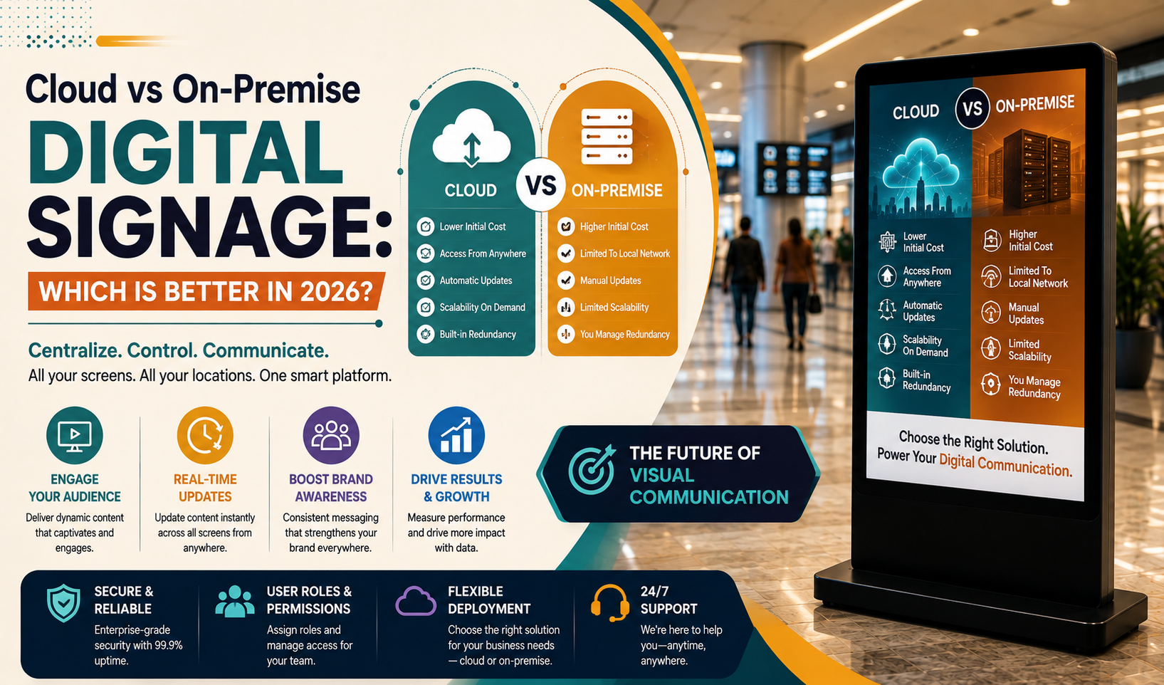 Cloud vs On-Premise Digital Signage